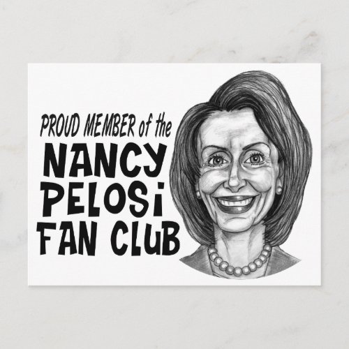Nancy Pelosi Fan Club Postcard