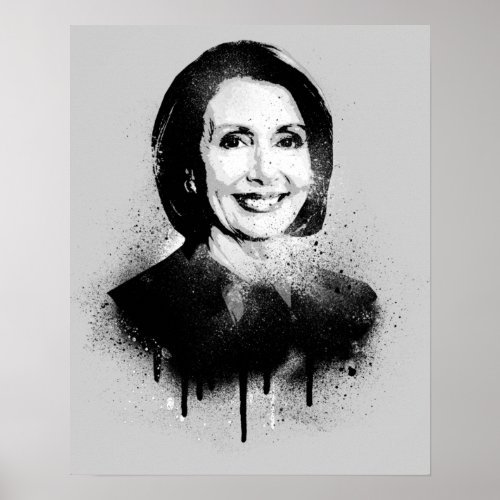 Nancy Pelosi Graffiti Art Poster