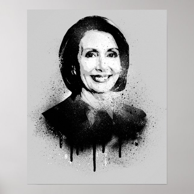 Nancy Pelosi Graffiti Art Poster (Front)