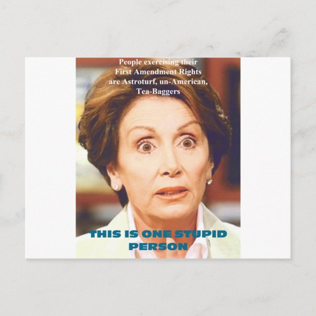NANCY PELOSI- ONE STUPID PERSON POSTCARD (Front)