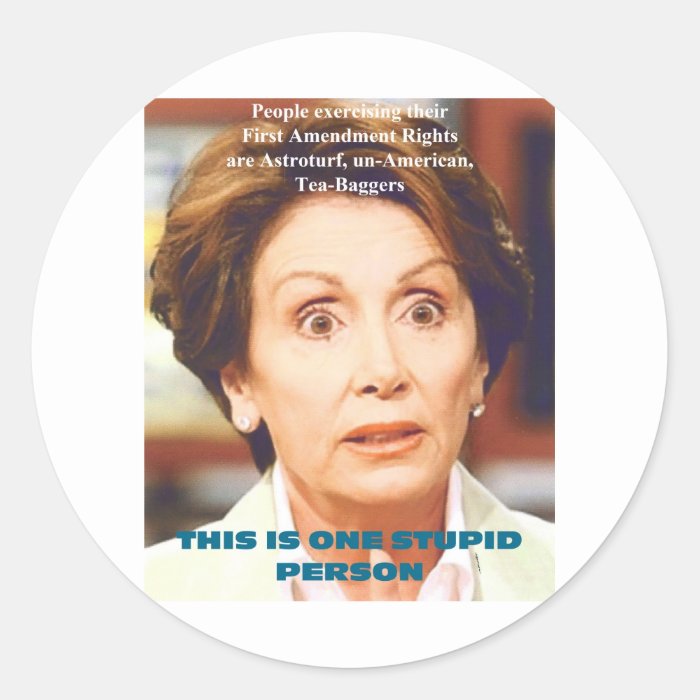 NANCY PELOSI  ONE STUPID PERSON STICKER