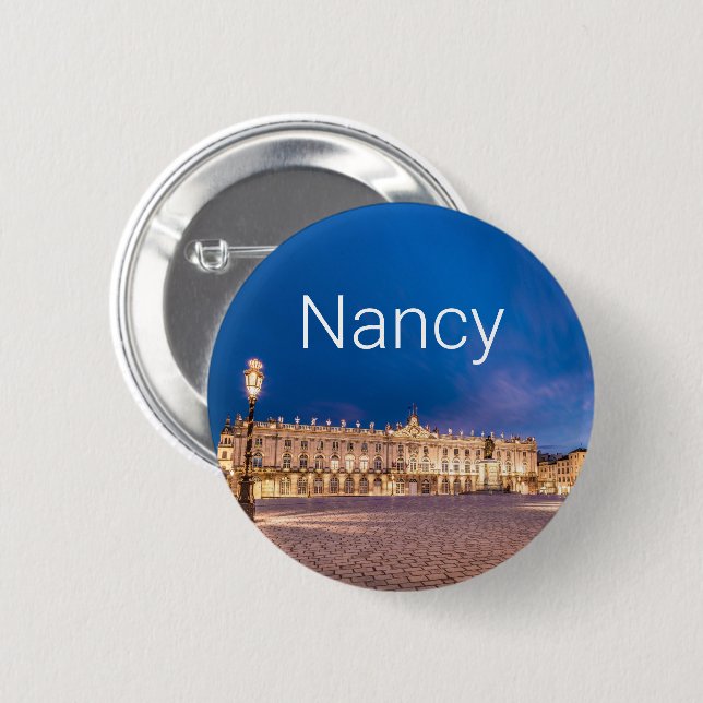 Nancy Place Stanislas Grand Est France Sunset Button (Front & Back)