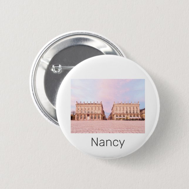 Nancy Place Stanislas Grand Est France Sunset Button (Front & Back)