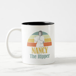 Nancy the Ripper Funny Nancy Pelosi Two-Tone Coffee Mug