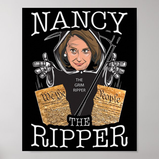 Nancy The Ripper Pelosi Rips The Constitution Pro  Poster (Front)