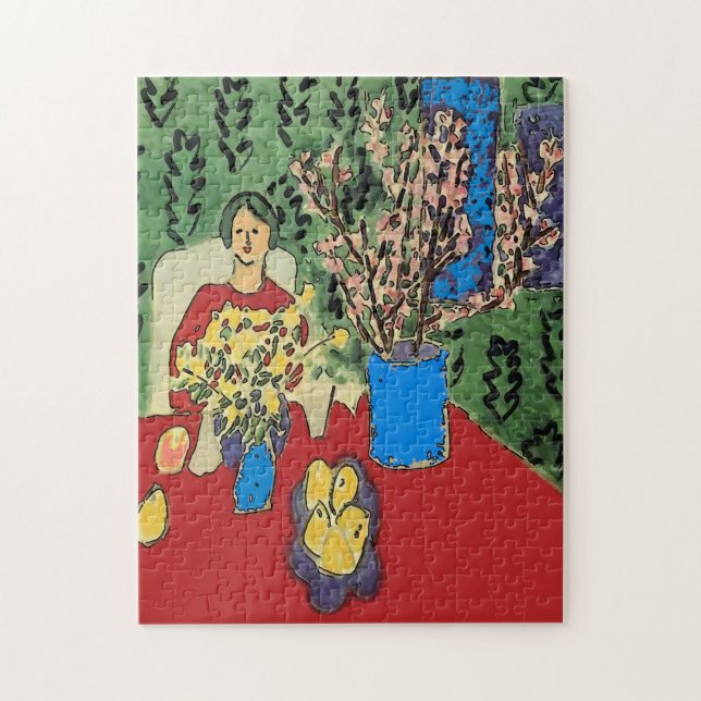 Nancy with flowers jigsaw puzzle (Vertical)