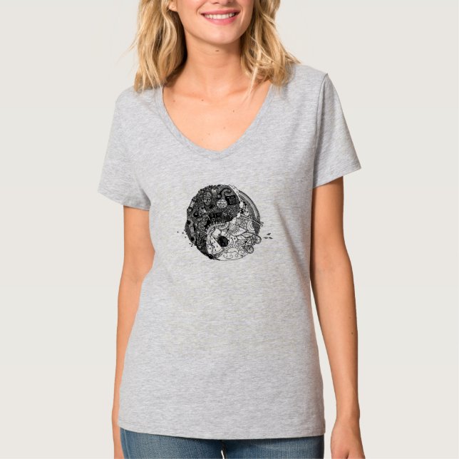 Nancy's Pop Art T-Shirt (Vee Neck) (Front)