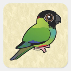 Birdorable Nanday Parakeet Square Sticker
