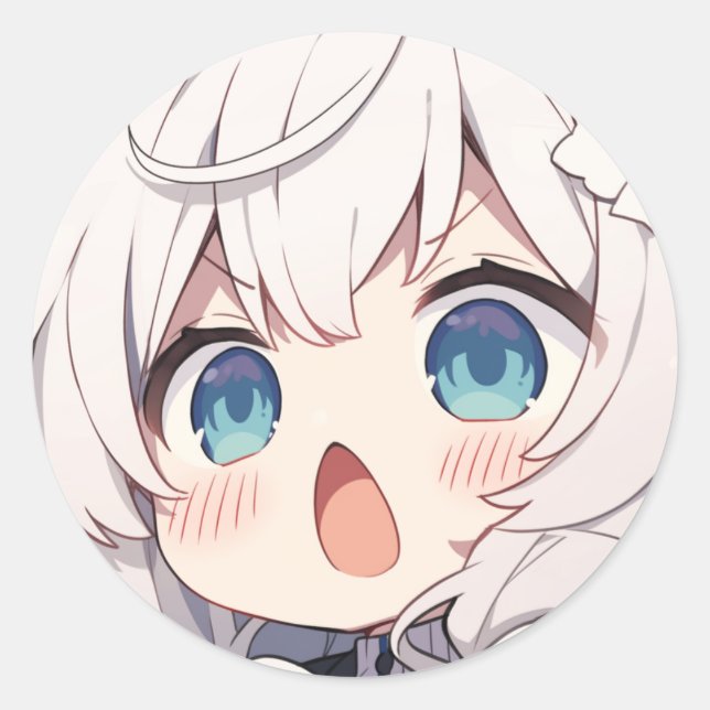 Nani Chibi Anime Girl Sticker (Front)