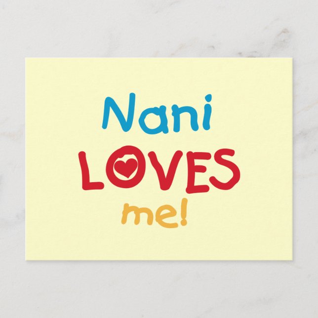 Nani Loves Me T-shirts and Gifts Postcard (Front)