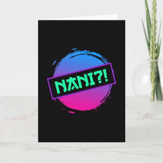 Nani!? Nani Anime Memes Card (Front)
