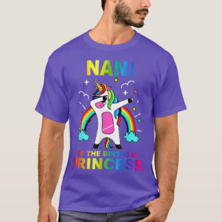 Nani of the Birthday Princess Girl Dabbing Unicorn T-Shirt