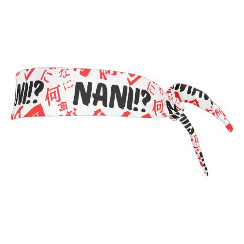 Nani with Japanese Kanji and Hiragana Letters Tie Headband