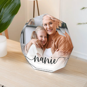 Nanie Grandma Script Overlay Photo Block