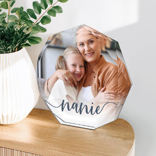 Nanie Grandma Script Overlay Photo Block