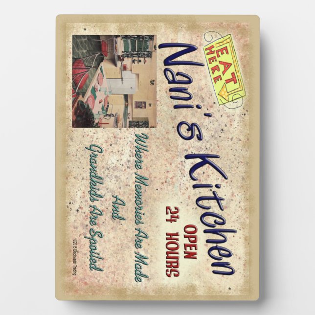 Nani's Kitchen Where Grandkids Are Spoiled Plaque (Front)