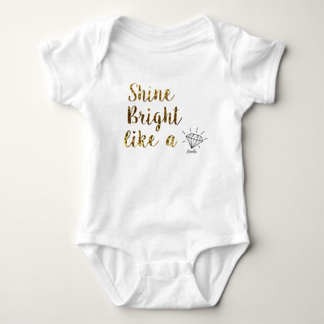 Nanlix Baby White Baby Bodysuit (Front)