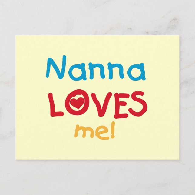 Nanna Loves Me T-shirts and Gifts Postcard (Front)