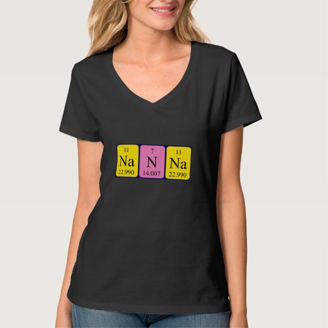 Nanna periodic table name shirt (Front)