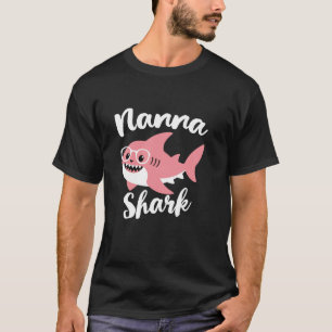 Nanna Shark Mother s Day Grandma Funny  T-Shirt