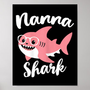 Nanna Shark Mother's Day Grandma Funny  Poster