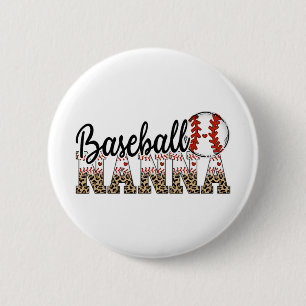 Nanna Women Ballpark Nanna Baseball Mom Mothers Da Button