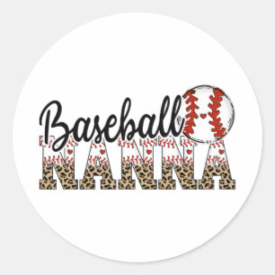 Nanna Women Ballpark Nanna Baseball Mom Mothers Da Classic Round Sticker