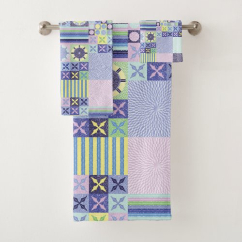 Nannas Pretty Faux Knit Crochet Blanket Pattern Bath Towel Set