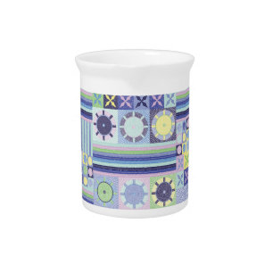 Nanna's Pretty Faux Knit Crochet Blanket Pattern Beverage Pitcher