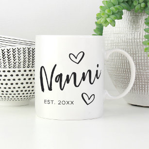 Nanni Year Established Grandma Coffee Mug