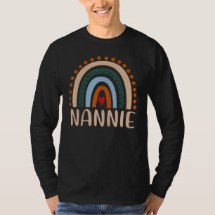 Nannie Rainbow Grandma Cute Mothers Day Funny Nann T-Shirt