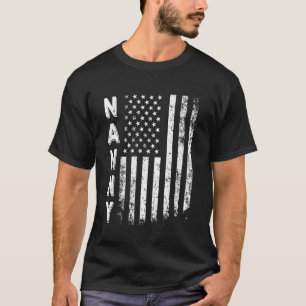 Nanny America Flag Mother's Day 4th of July Women T-Shirt