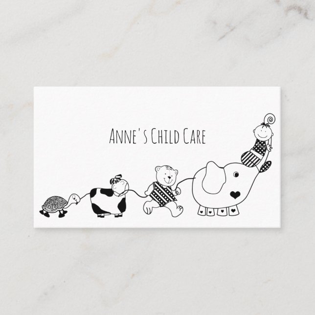 Nanny Babysitter Child Care Business Card (Front)