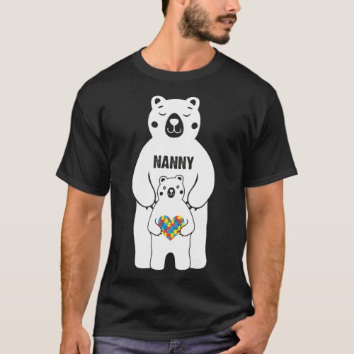 Nanny Bear Autism Awareness Love Support  Autism T_Shirt