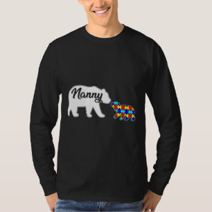Nanny Bear Autism Awareness Love Support Family Au T-Shirt