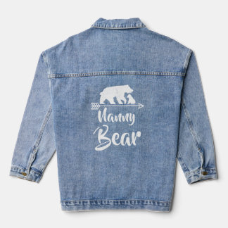 Nanny Bear Best Gift Mother's Father's Day  Denim Jacket
