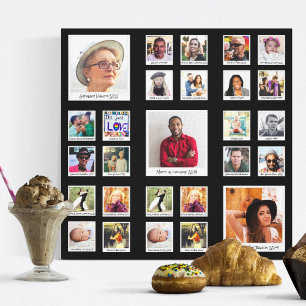 Nanny Black Photo Print Collage
