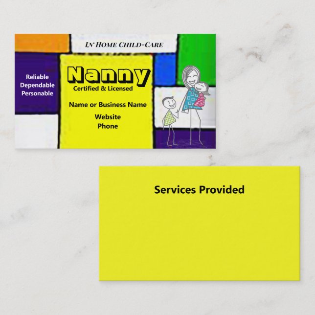 Nanny Business Card (Front/Back)