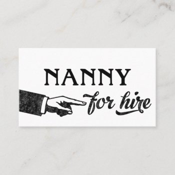 Nanny Business Cards - Cool Vintage by NeatBusinessCards at Zazzle