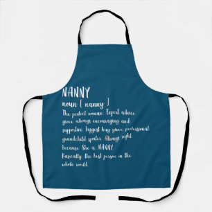 Nanny Definition Grandma Mother Day Women Apron