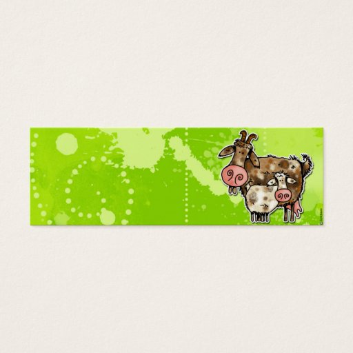 Customizable nanny goat profile card business cards