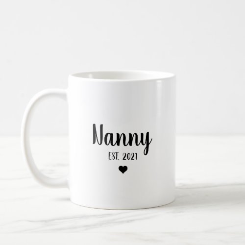 Nanny Grandma Pregnancy Announcement Baby Reveal Coffee Mug