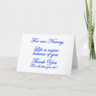 Nanny Holiday Card