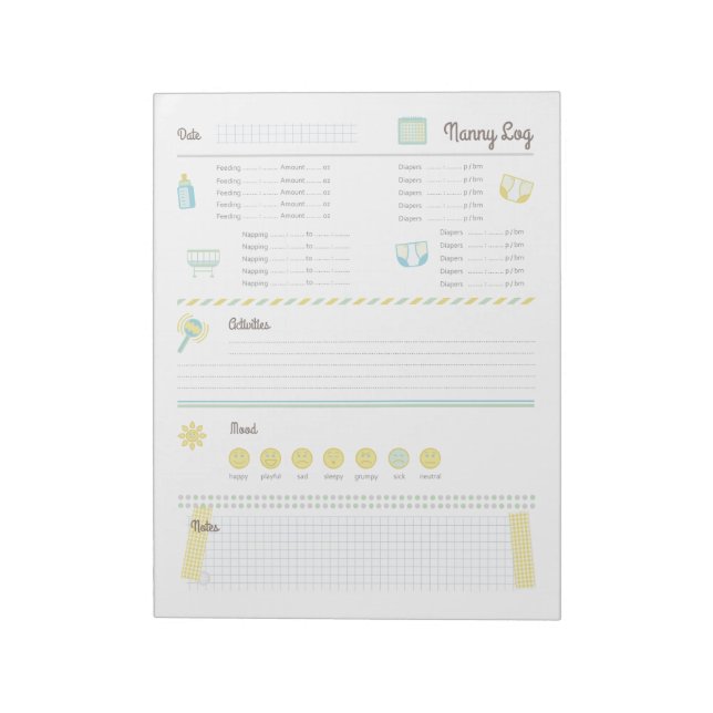 Nanny Log Notepad (Rotated)
