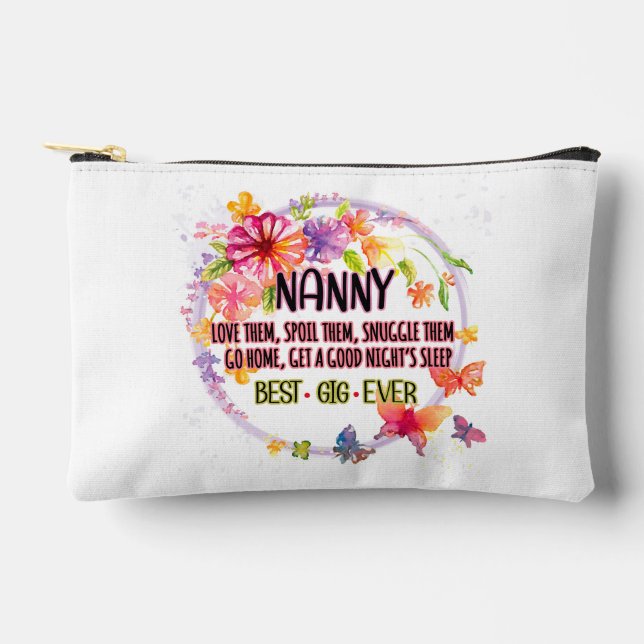 Nanny Love Them Spoil Them Snuggle Them  Accessory Pouch (Front)