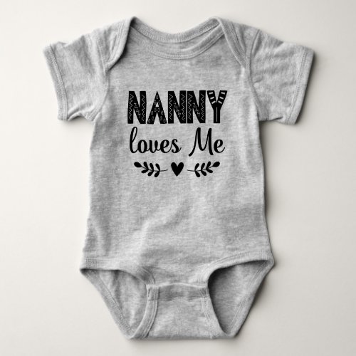 Nanny Loves Me Gift for Grandchild Baby Bodysuit