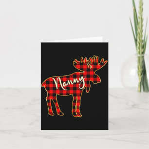 Nanny Moose _ Buffalo Red Plaid Family Christmas Card