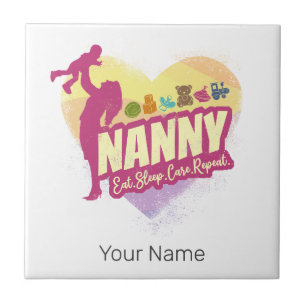 Nanny Nursemaid Vintage Babysitter Childcare Nurse Ceramic Tile