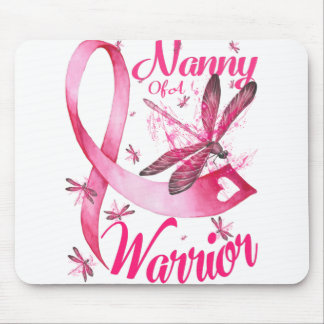 Nanny Of A Warrior Dragonfly Breast Cancer Mouse Pad
