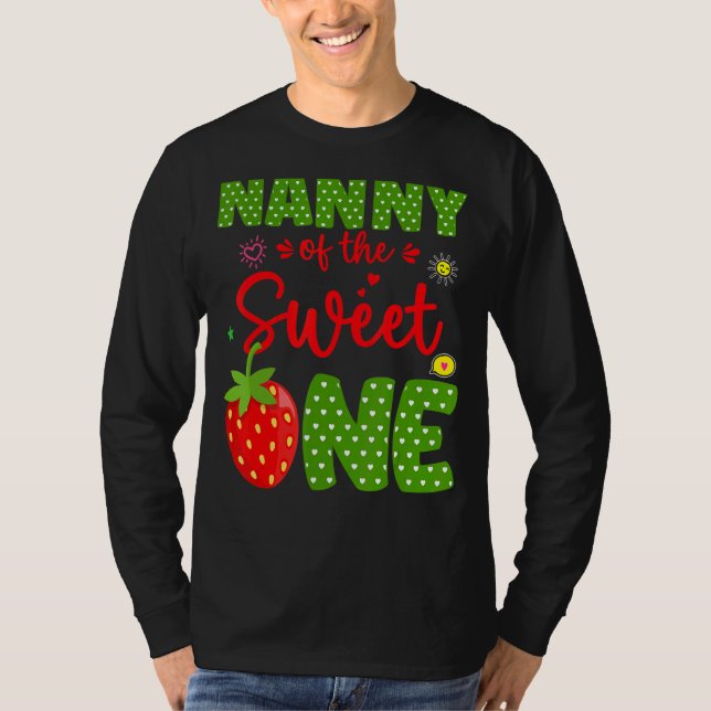 Nanny Of The Birthday One Strawberry 1st Fruit  Bd T-Shirt (Front)